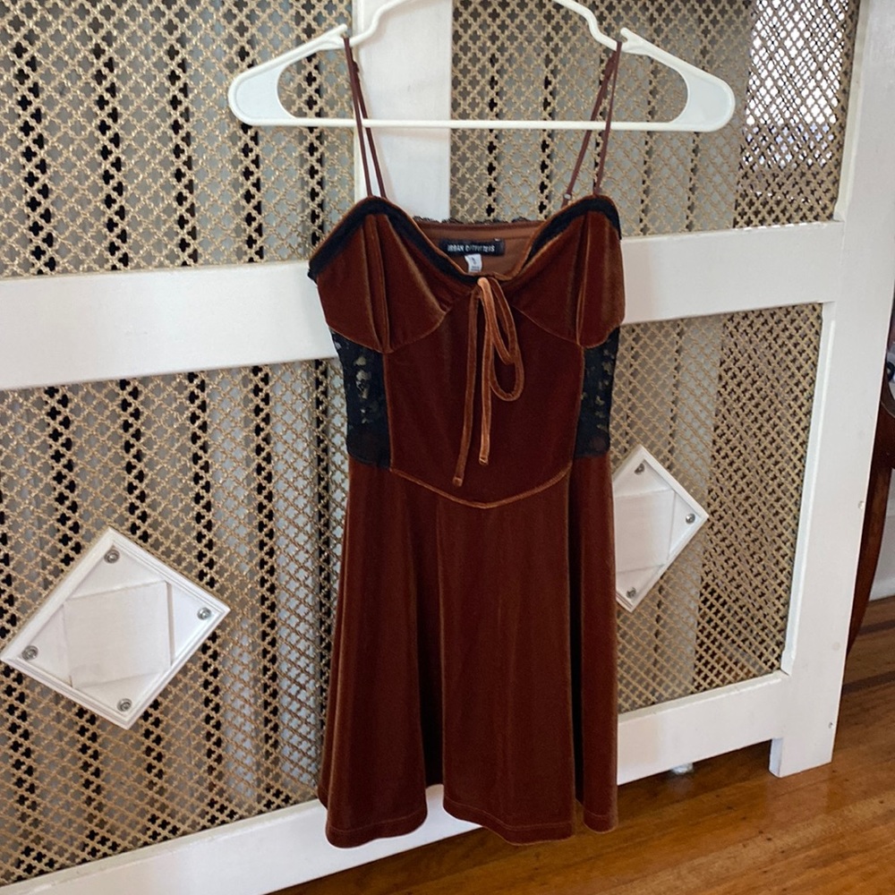 Urban Outfitters Velvet Lace Accent Dress Size Small